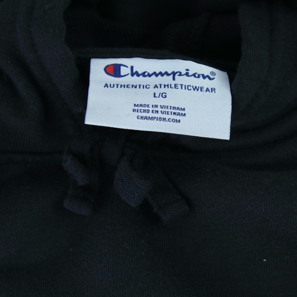 Champion Black Pullover Hoodie Sweater Mens Size L - Picture 4 of 4